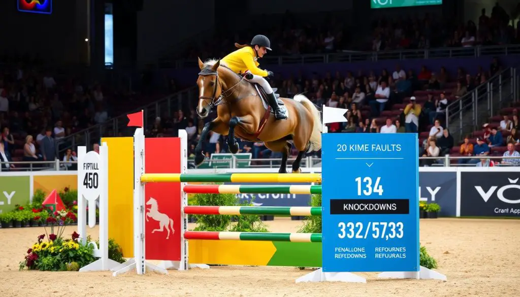 Show jumping scoring and common faults penalties