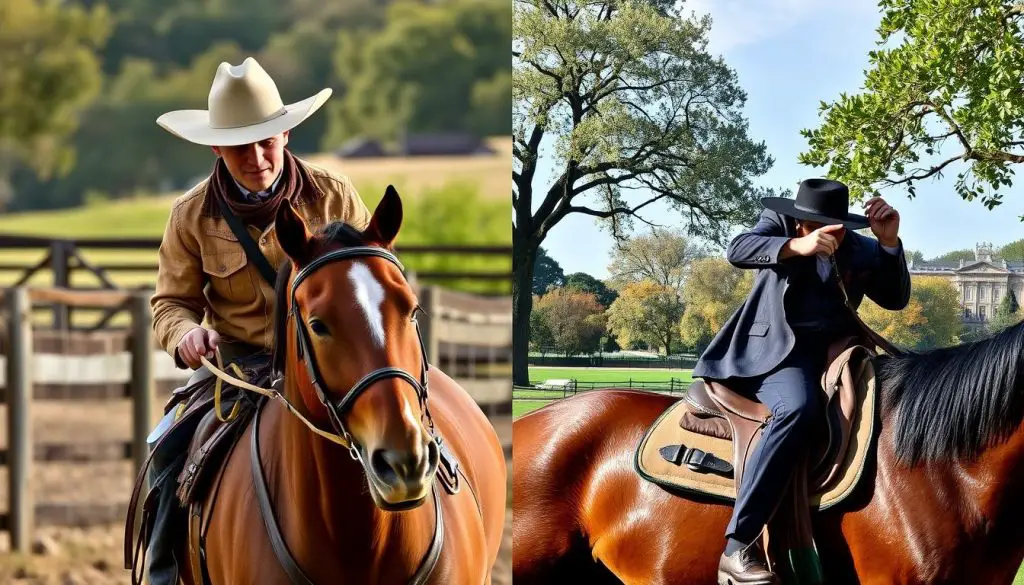 rein handling techniques in Western and English riding